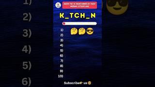 Guess the 10 room names by missing letters quiz!