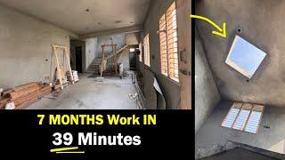 Step By Step Indian 30*40 house construction, time lapse - 7 months work in 39 minutes