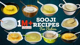 Baby food | 10 Sooji/Rava Recipes For Babies|Healthy & Weight Baby Foods| Semolina Baby Food Recipes