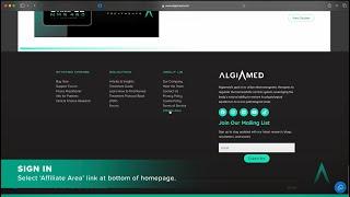 Algiamed Affiliates Dashboard - Introduction to the Online Platform