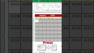 Interactive Calendar in Excel