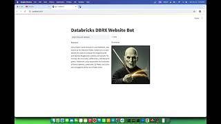 Build Private Hogwarts chatbot with automatic Illustrator | Databricks DBRX with SDXL on apple mlx