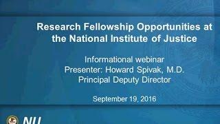 Research Fellowship Opportunities at the National Institute of Justice