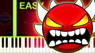 Clubstep | GEOMETRY DASH LEVEL 14  - EASY Piano Tutorial