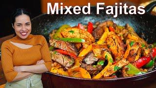 How to make Chicken and steak fajitas | Tender Mixed Fajitas | Villa Cocina