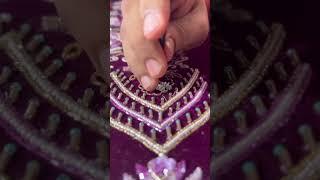 Made by hand, loved by heart🫶 #rajgharana #handwork #handworklehenga #handworkdetails