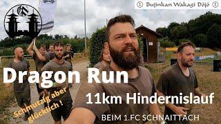 Dreckig aber glücklich! 11 km Hindernislauf Mud Run, Dragon Run 2022 beim 1.FC Schnaittach