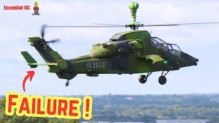 TAIL ROTOR FAILURE ! Awesome save of Eurocopter Tiger RC Attack Helicopter