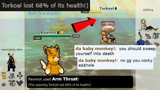 ARM THRUST PAWMOT GETS INSANE DAMAGE ON POKEMON SHOWDOWN !!