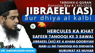 Day-4┊DIHYA ALKALBI (ra aur JIBRAEEL (as┊TAREEKH-E-QURAN┊Shaykh Dr Ansaruddin Makki┊Ramadan1445/2024