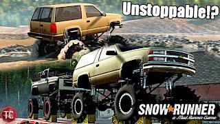 SnowRunner: This Chevy Tahoe MUD TRUCK Goes Through EVERYTHING!