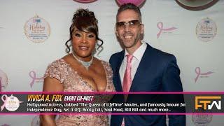 Todd interviews Vivica A Fox at the United Breast Cancer Foundation Holiday for Hope Premiere Gala