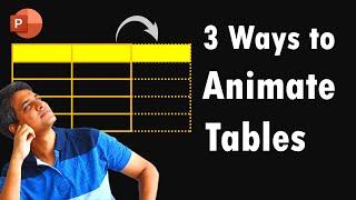 3 Easy ways to Animate a PowerPoint Table You Never Knew