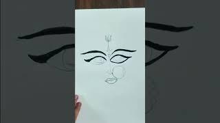 Mata Rani drawing easy || Navratri special drawing || Durga Mata easy painting ||Sharma Star sisters