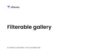 Filterable gallery widget for Elementor