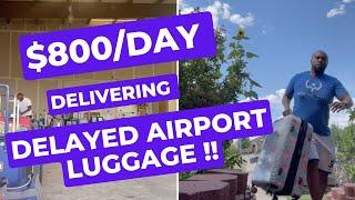 $800 A Day Delivering Delayed Airport Luggage!  #medicalcourier #courier #sidehustle