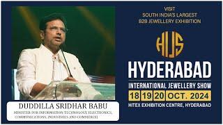 Duddilla Sridhar Babu Inaugurates South India’s Largest B2B Jewellery Expo | HIJS 2024