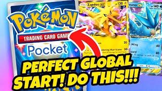 *HOW TO GET THE PERFECT START ON GLOBAL!* DON'T MAKE THESE BEGINNER MISTAKES! (Pokemon Pocket TCG