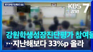 강원학생성장진단평가 참여율 78%…지난해보다 33%p 올라 / KBS  2023.04.11.