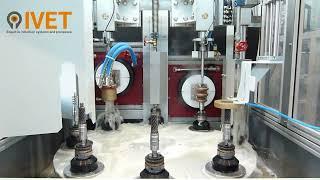 MTR8-3AC induction-hardening/tempering of steering pinion-shafts