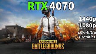 PUBG Battlegrounds: RTX 4070 + Intel Core I5-13600kf Benchmark | 1440p | 1080p | Low-Ultra Graphics