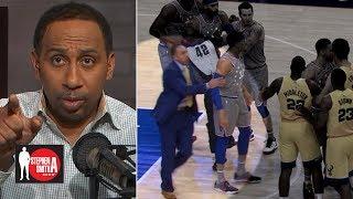 Stephen A. denies storming the court to break up Joel Embiid & Eric Bledsoe | Stephen A. Smith Show
