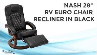 Nash 28" RV Euro Chair Recliner in Black