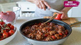 Spicy meatball goulash - simple and delicious - minced meat recipes