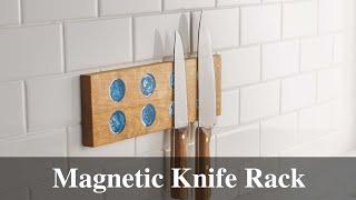 Making a Magnetic Knife Rack / Fabriquer un porte-couteaux magnétique