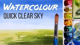 How to Paint a Sky With a Smooth Gradient - Watercolour Techniques for Beginners #3