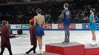 Ladies Victory Ceremony @ Skate Canada 2019