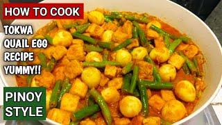 STIR FRY BEANS AND TOFU AND QUAIL EGGS / EASY RECIPE AND YUMMY!!