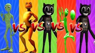 dame tu cosita vs cartoon cat vs patila  alien dance challenge  alien green  color dance