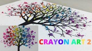 Super Satisfying Melting Crayon Art -1 Minute Clip- Canvas Art Ideas