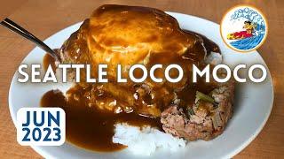 Hawaiian Food In Seattle • Loco Moco with Meatloaf at Kona Kitchen • Hawaiian Plate Lunch