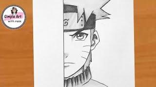 How to draw Naruto Uzumaki step by step | Naruto drawing easy | anime drawing |Pencil sketch