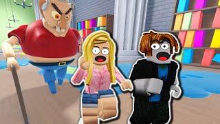 Bro and Sis Roblox ESCAPE EVIL GRANDPA!! *FUNNY BEST ROBLOX GAMES!!*