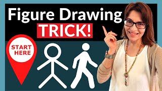 Figure Drawing TRICK - If You Can Draw A Stick Man You Can Draw A Real Person!