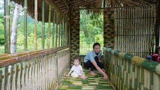 2 Years Living In The Forest - Single Mother Builds Bamboo House & Harvests Alone