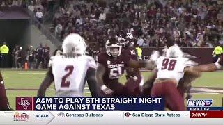 A&M to play 5th straight night game against Texas