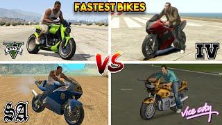 FASTEST BIKE FROM EVERY GTA GAME ! (GTA COMPARISON WHICH IS FASTEST)