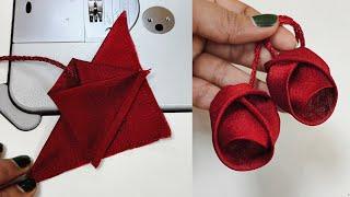 Fabric Latkan Cutting and Stitching | Craft Design Fashion Latkan | Blouse Flower Latkan Design