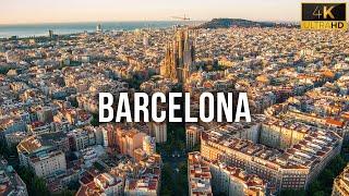 FLYING OVER BARCELONA SPAIN 4K UHD - 3 Hour Aerial Relaxation Drone Film - 4K Video Ultra HD