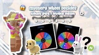 Mystery Wheel Decides What Pet I Make Neon In Adopt Me!  | acaivsx