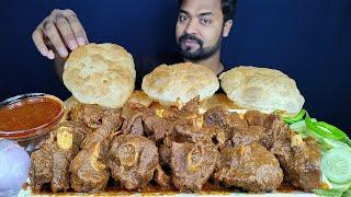 2KG SPICY MUTTON CURRY, SOFT LUCHI, MUTTON GRAVY, ONION, CHILI MUKBANG ASMR EATING SHOW | BIG BITES