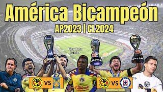 El BICAMPEONATO del AMÉRICA | Apertura 2023 - Clausura 2024 | Liga MX | Todos los partidos y goles.