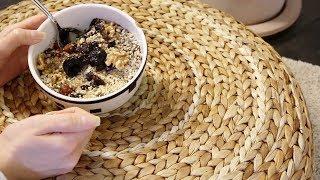 ASMR Whisper Eating Sounds | Oatmeal Breakfast