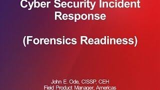 2014 Cyber Security Session 24 - Cyber Security Incident Response