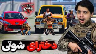 با دخترای شوتی سوار با پژو پارس و سمند مسابقه دادملامار کشته شد! GTA V