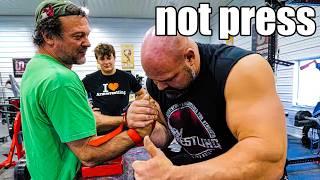 Devon Larratt teaching Brian Shaw HOW TO PRESS- Arm wrestling Coach Reacts